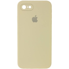 Чехол Silicone Case Square Full Camera Protective (AA) для Apple iPhone 7 / 8 / SE (2020) (4.7") Желтый / Mellow Yellow