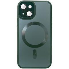 Чехол TPU+Glass Sapphire Midnight with MagSafe для Apple iPhone 15 Plus (6.7") Зеленый / Forest green