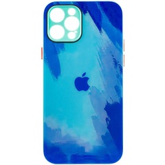 Чохол TPU+Glass Impasto abstract для Apple iPhone 12 Pro (6.1"), Blue