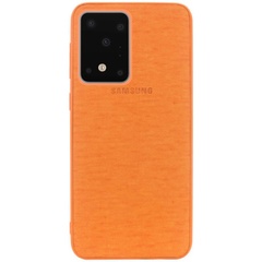 TPU чехол Fiber Logo для Samsung Galaxy S20 Ultra, Оранжевый