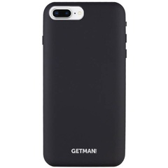 Чехол Silicone Case GETMAN for Magnet для Apple iPhone 7 plus / 8 plus (5.5"), Черный / Black