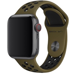 Силиконовый ремешок Sport+ для Apple watch 38mm / 40mm Khaki/Black