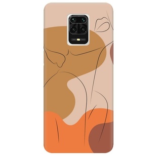 Силиконовый чехол Line Art для Xiaomi Redmi Note 9s / Note 9 Pro / Note 9 Pro Max, Girl