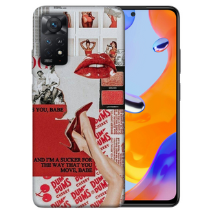 TPU чехол Kisses для Xiaomi Redmi Note 11 Pro 4G/5G, Red lips