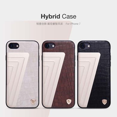 Кожаная накладка Nillkin Hybrid Series для Apple iPhone 8 (4.7"), Черный / Золотой