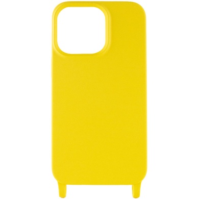 Чехол Cord case c длинным цветным ремешком для Apple iPhone 12 Pro Max (6.7") Желтый