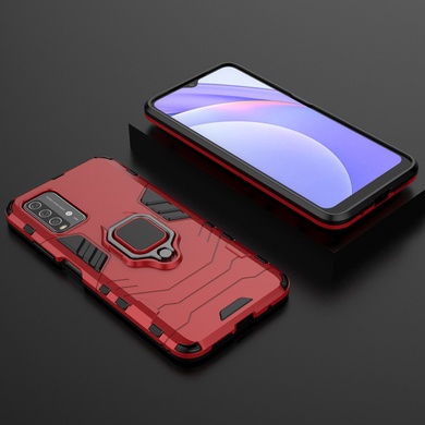 Ударопрочный чехол Transformer Ring for Magnet для Xiaomi Redmi Note 9 4G / Redmi 9 Power / Redmi 9T Красный / Dante Red