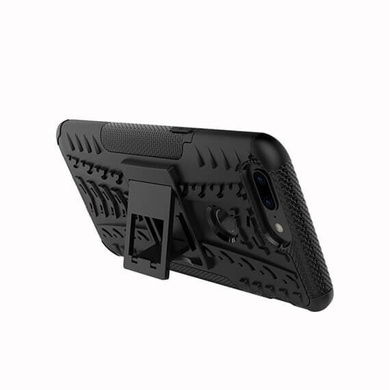 Противоударный двухслойный чехол Shield для OnePlus 5T с подставкой, Черный