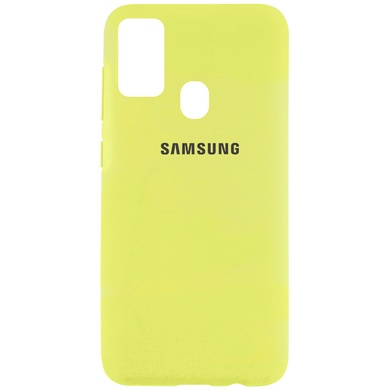 Чохол Silicone Cover Full Protective (AA) для Samsung Galaxy M30s / M21, Жовтий / Flash