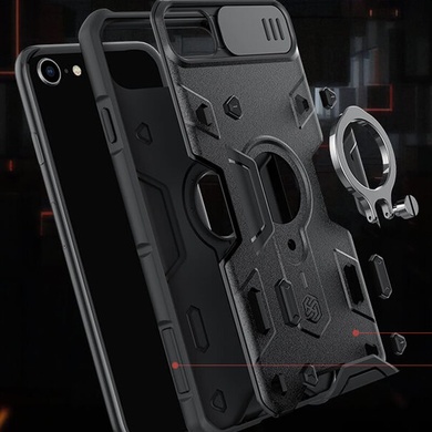 TPU+PC чехол Nillkin CamShield Armor (шторка на камеру) для Apple iPhone 7 / 8 / SE (2020) (4.7"), Черный