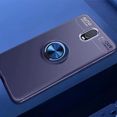 TPU чехол Deen ColorRing под магнитный держатель (opp) для OnePlus 7, Синий / Синий