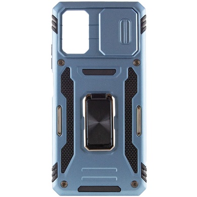 Ударопрочный чехол Camshield Army Ring для Xiaomi Poco X4 Pro 5G Голубой / Light Blue