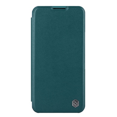 Шкіряний чохол (книжка) Nillkin Qin Pro Plain Camshield для Apple iPhone 14 Plus (6.7"), Зеленый