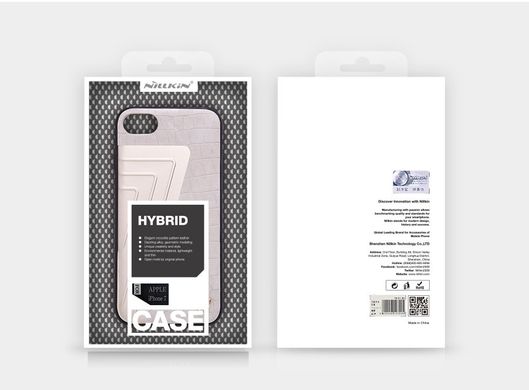 Кожаная накладка Nillkin Hybrid Series для Apple iPhone 8 (4.7"), Черный / Золотой