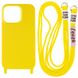 Чехол Cord case c длинным цветным ремешком для Apple iPhone 12 Pro Max (6.7") Желтый