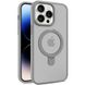 TPU+PC чехол Metal Buttons with MagSafe Colorful HQ Ring для Apple iPhone 15 Pro Max (6.7") Grey