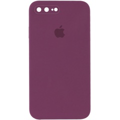 Чохол Silicone Case Square Full Camera Protective (AA) для Apple iPhone 7 plus / 8 plus (5.5 "), Бордовый / Maroon