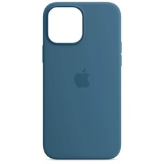 Чехол Silicone case (AAA) full with Magsafe для Apple iPhone 13 Pro Max (6.7") Синий / Blue Jay
