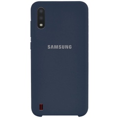Чохол Silicone Cover (AA) для Samsung Galaxy A01, Синий / Midnight Blue