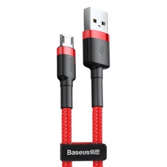 Дата кабель Baseus Cafule MicroUSB Cable 2.4A (1m) (CAMKLF-B) Красный