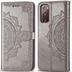 Кожаный чехол (книжка) Art Case с визитницей для Samsung Galaxy S20 FE Серый