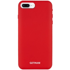 Чехол Silicone Case GETMAN for Magnet для Apple iPhone 7 plus / 8 plus (5.5"), Красный / Red