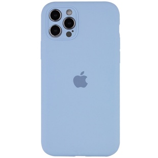 Чехол Silicone Case Full Camera Protective (AA) для Apple iPhone 13 Pro Max (6.7") Голубой / Lilac Blue