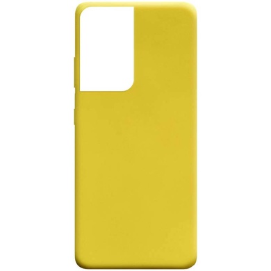Силиконовый чехол Candy для Samsung Galaxy S21 Ultra Желтый