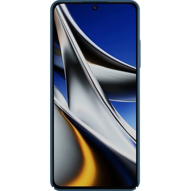 Карбонова накладка Nillkin Camshield (шторка на камеру) для Xiaomi Poco X4 Pro 5G, Синій / Blue