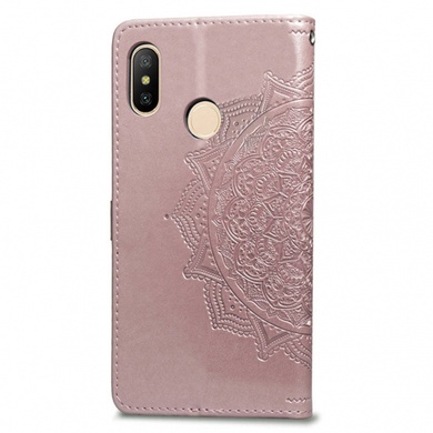Кожаный чехол (книжка) Art Case с визитницей для Xiaomi Redmi Note 6 Pro Розовый