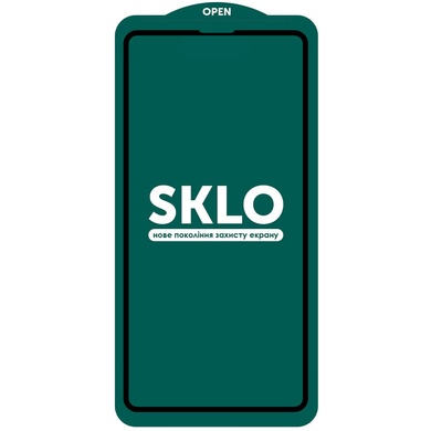 Захисне скло SKLO 5D (тех.пак) для Apple iPhone 13 / 13 Pro / 14 (6.1"), Чорний
