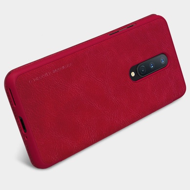 Кожаный чехол (книжка) Nillkin Qin Series для OnePlus 8 Красный