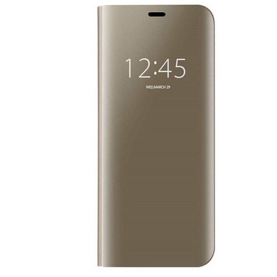 Чехол-книжка Clear View Standing Cover для Samsung Galaxy M10, Золотой