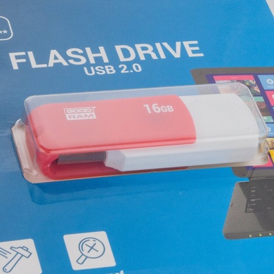 Флеш накопитель USB 16GB GOODRAM UCO2 (UCO2-0160MXR11), Белый / Красный