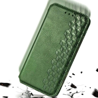 Шкіряний чохол книжка GETMAN Cubic (PU) для Samsung Galaxy A32 5G, Зеленый