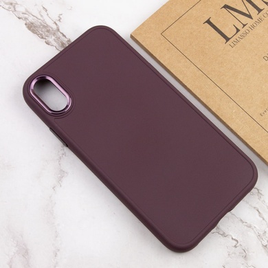 TPU чехол Bonbon Metal Style для Apple iPhone XS Max (6.5") Бордовый / Plum