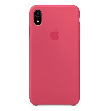 Чехол Silicone case (AAA) для Apple iPhone XR (6.1"), Розовый / Hibiscus