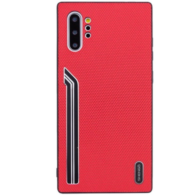 TPU чехол SHENGO Textile series для Samsung Galaxy Note 10 Plus Красный