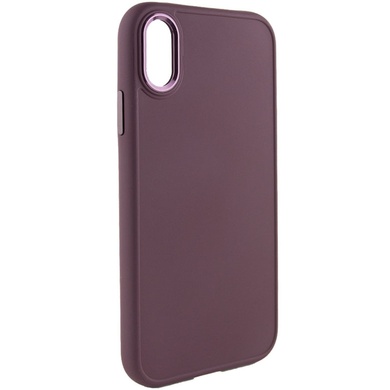 TPU чехол Bonbon Metal Style для Apple iPhone XS Max (6.5") Бордовый / Plum