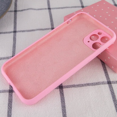 Чехол Silicone Case Full Camera Protective (AA) NO LOGO для Apple iPhone 12 Pro (6.1") Розовый / Light pink