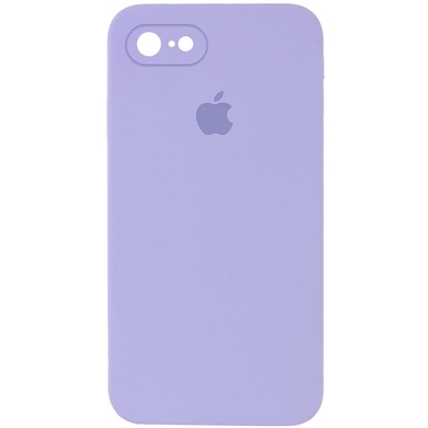 Чехол Silicone Case Square Full Camera Protective (AA) для Apple iPhone 7 / 8 / SE (2020) (4.7") Сиреневый / Dasheen