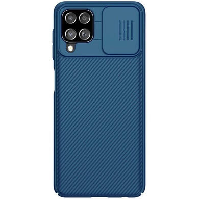 Карбонова накладка Nillkin Camshield (шторка на камеру) для Samsung Galaxy A22 4G / M32, Синій / Blue
