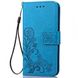 Кожаный чехол (книжка) Four-leaf Clover с визитницей для Huawei Mate 30 Lite, Синий