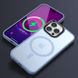TPU+PC чехол Metal Buttons with MagSafe Colorful для Apple iPhone 12 Pro / 12 (6.1") Голубой