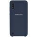 Чехол Silicone Cover (AA) для Samsung Galaxy A01 Синий / Midnight Blue