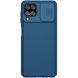 Карбоновая накладка Nillkin Camshield (шторка на камеру) для Samsung Galaxy A22 4G / M32 Синий / Blue