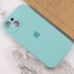 Чохол Silicone Case Full Camera Protective (AA) для Apple iPhone 15 (6.1"), Бирюзовый / Marine Green