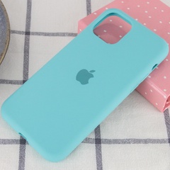 Чехол Silicone Case Full Protective (AA) для Apple iPhone 11 (6.1") Бирюзовый / Marine Green