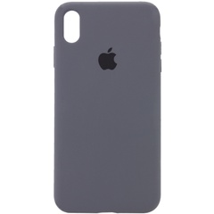 Чохол Silicone Case Full Protective (AA) для Apple iPhone X (5.8 ") / XS (5.8"), Сірий / Dark Grey