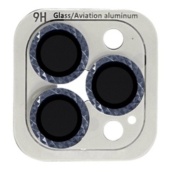Защитное стекло Metal Shine на камеру (в упак.) для Apple iPhone 12 Pro Max Синий / Blue